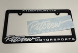 pitcrew motorsports license plate frame and decal
