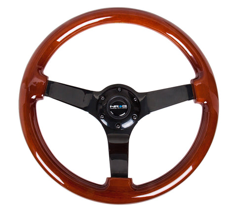 NRG Steering Wheel Deep Dish RST-036 Series Brown Wood